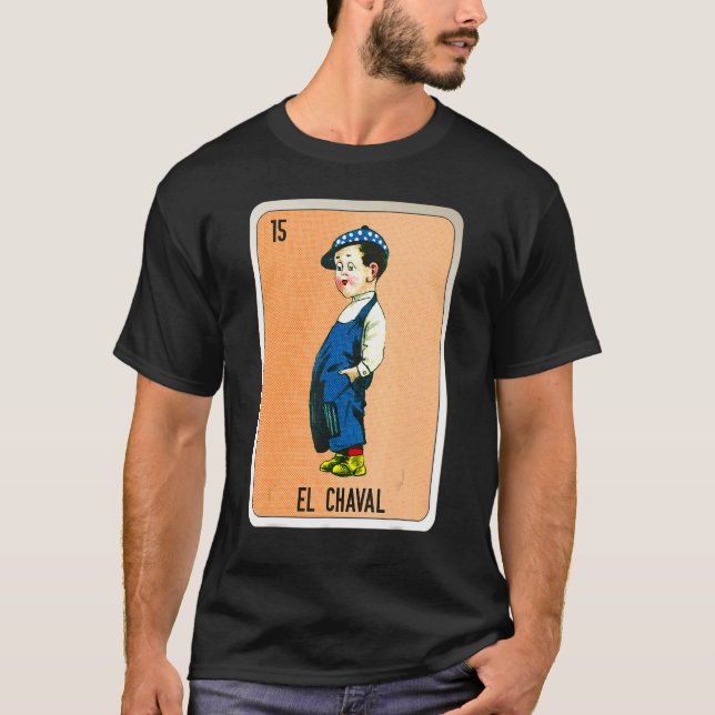 T-shirt El Chaval Mexicaine Lotterie Cartes de Bingo (Devant)