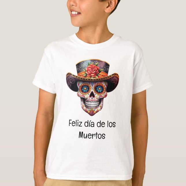 T-shirt El Día de los Muertos pour garçons (Devant)
