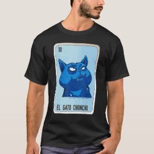 T-shirt El Gato Choncho Mexicaine Slang Loterie Cartes de 