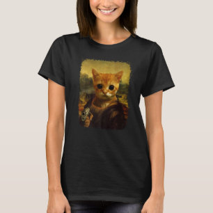 T-shirt el gato Mème historique drôle Cute Chat avec arme