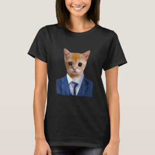 T-shirt El Gato Mème Portant Un Costume Humour Chat Triste