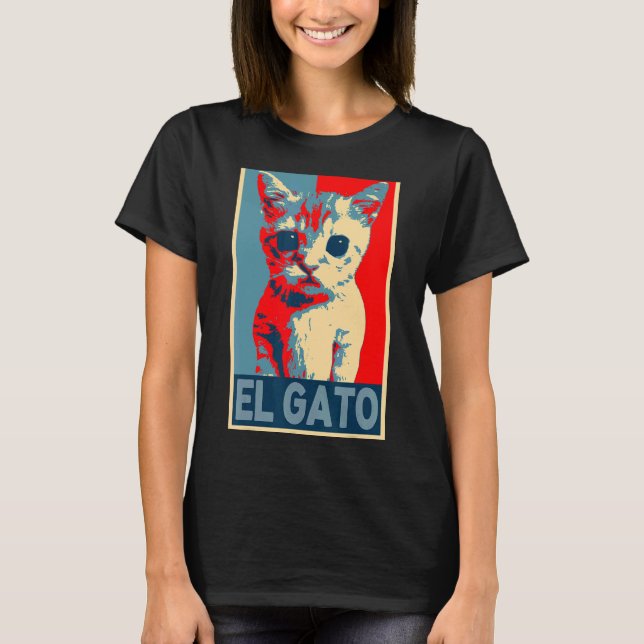 T-shirt El Gato meme Sad Cry Chat Kitty Mème retro vinta (Devant)