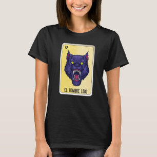 T-shirt El Hombre Lobo Mexicaine Lobo Lotterie Bingo Carte