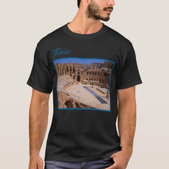 T-shirt El Jem Vieux Gladiateur Romain Amphithéâtre Tunisi (Devant)