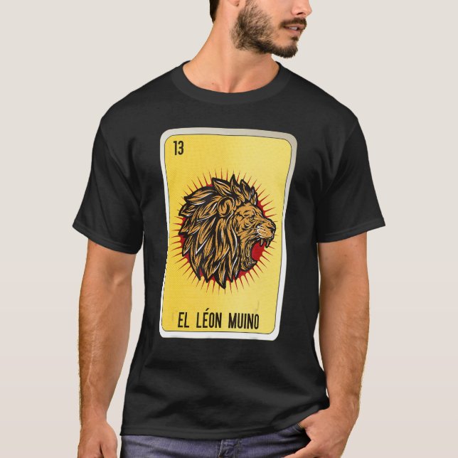 T-shirt El Leon Muino Mexican Slang Lottery Bingo Cards (Devant)