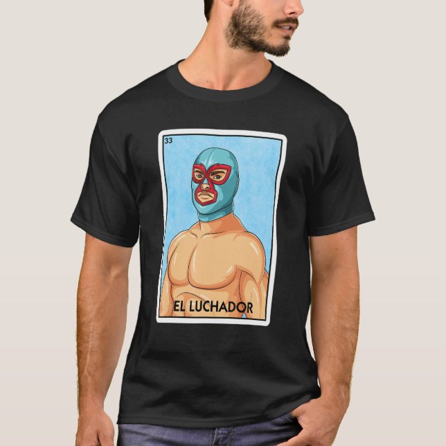 T-shirt El Luchador Mexique jeu de carte Lucha Libre Mexic (Devant)