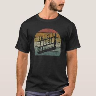 T-shirt El Mejor Abuelo Del Mundo Hommes Décor Vintage Rét