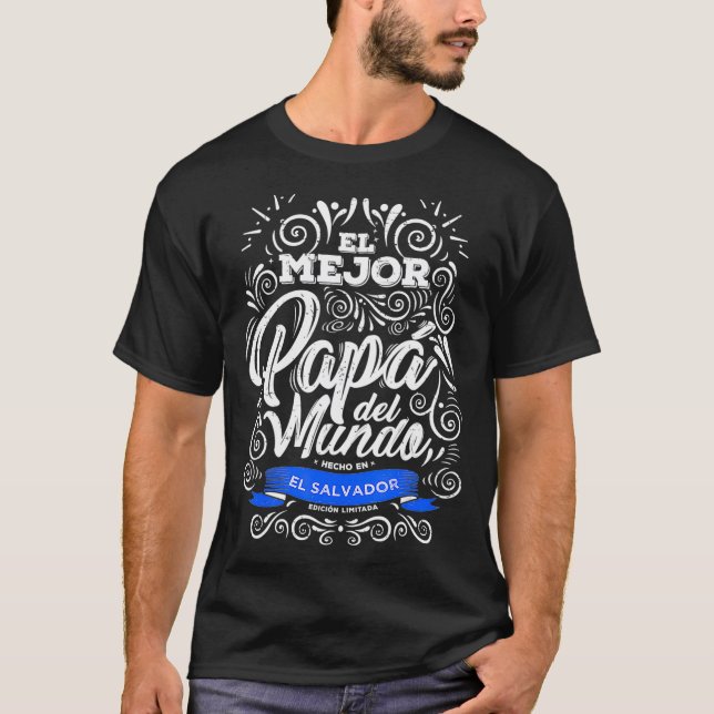 T-shirt El Mejor Papa del Mundo Hombre Dia del Padre (Devant)