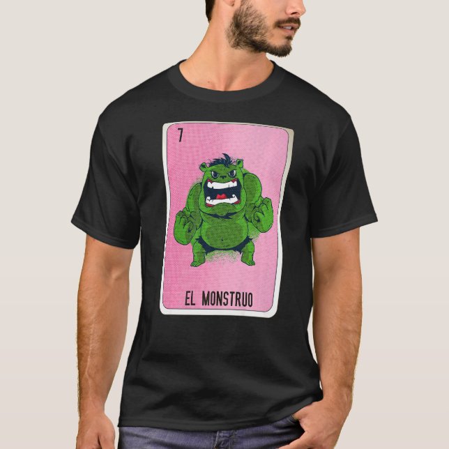 T-shirt El Monstruo Mexican Slang Lottery Bingo Cards  1 (Devant)