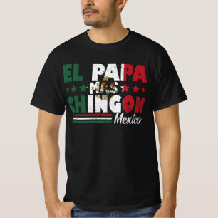 T-shirt El Papa Mas Chingon Mexique Drapeau Fête des pères