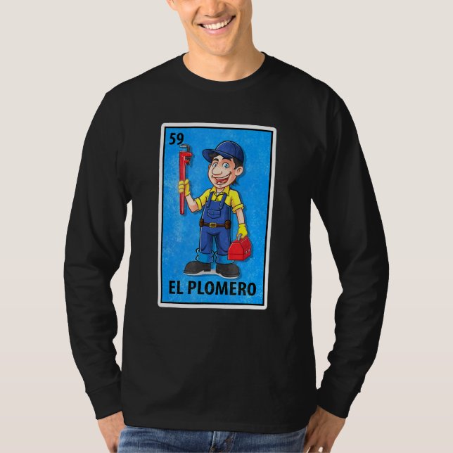 T-shirt El Plomero Mexicaine Loterie Parodie (Devant)