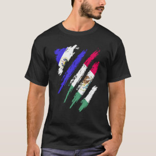 T-shirt El Salvador Drapeau Mexique Gros Patriot Pays Stri
