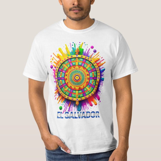 T-SHIRT EL SALVADOR FORMA INDIGENA ART POP (Devant)
