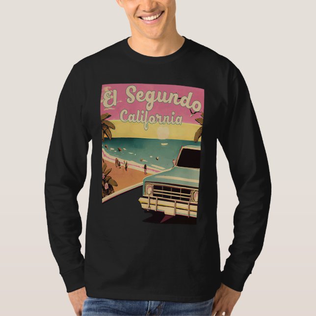 T-shirt El Segundo Retro Beach Vacation Souvenir El Segund (Devant)