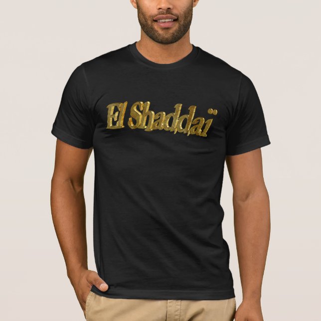 T-shirt El Shaddaï Gold 3D TRANS PNG (Devant)