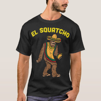 T-shirt El Squatcho Mexicain Bigfoot Tacos Cinco De Mayo S