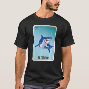 T-shirt El Tiburón Mexicaine Loterie Mexique Loteria Cart