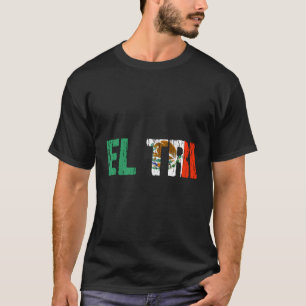 T-shirt El Tri Mexique Football de football Drapeau en dét