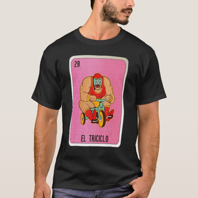 T-shirt El Tricicolo Mexican Slang Lottery Bingo Cards (Devant)