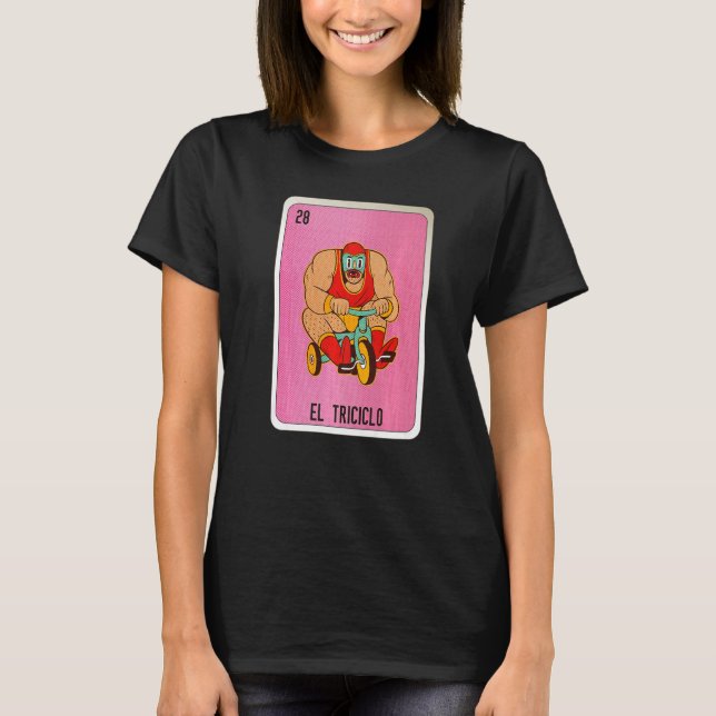 T-shirt El Tricicolo Mexican Slang Lottery Bingo Cards   (Devant)