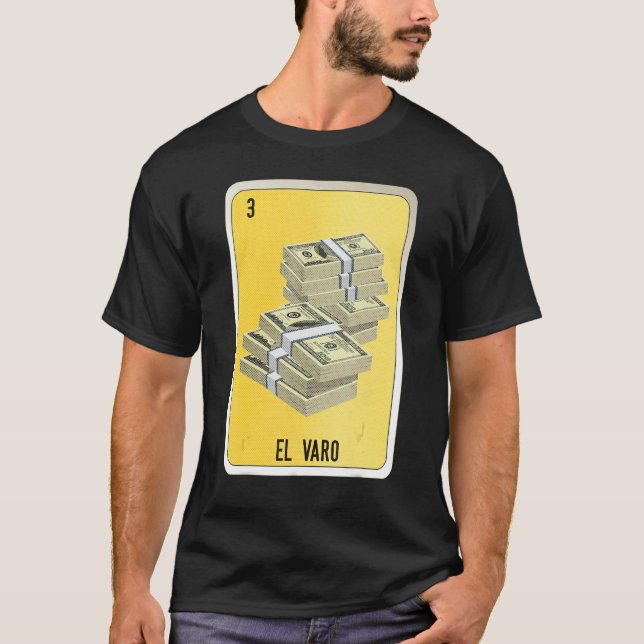 T-shirt El Varo Mexican Slang Lottery Bingo Cards (Devant)