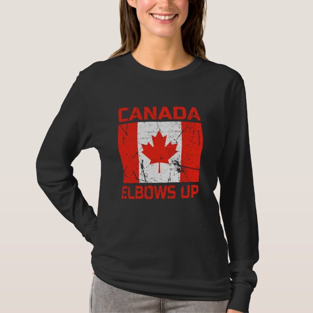T-shirt Elbows Up Canada (Devant)