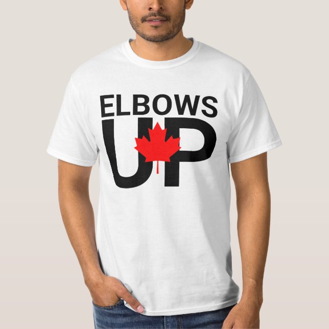 T-shirt Elbows Up Canada Jamais 51e chemise, CD Anti-Trump (Devant)