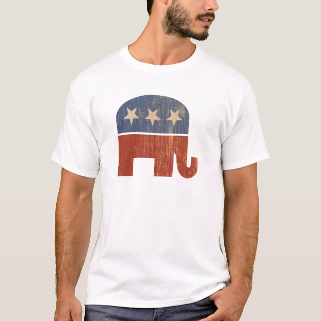 T-shirt Élection 2012 républicaine d'éléphant (Devant)
