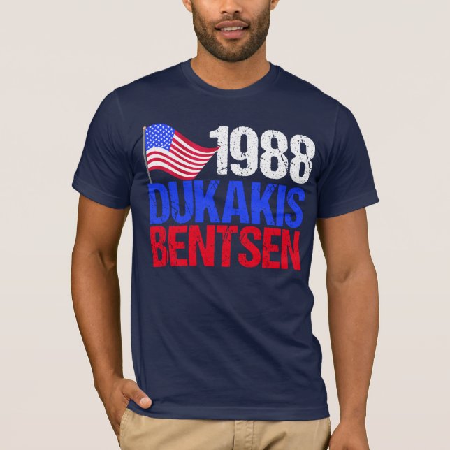 T-shirt Élection rétro Dukakis Bentsen 1988 (Devant)