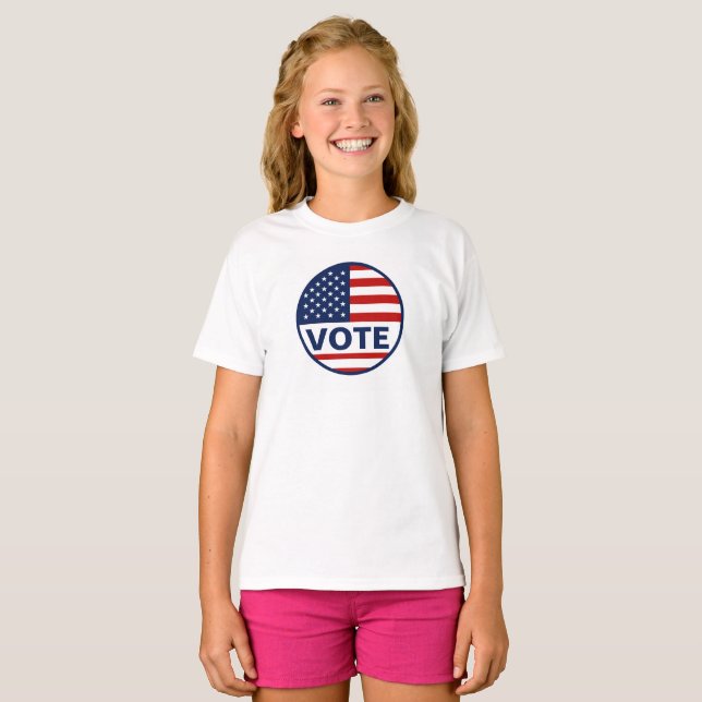 T-shirt Élection simple du drapeau américain (Devant entier)