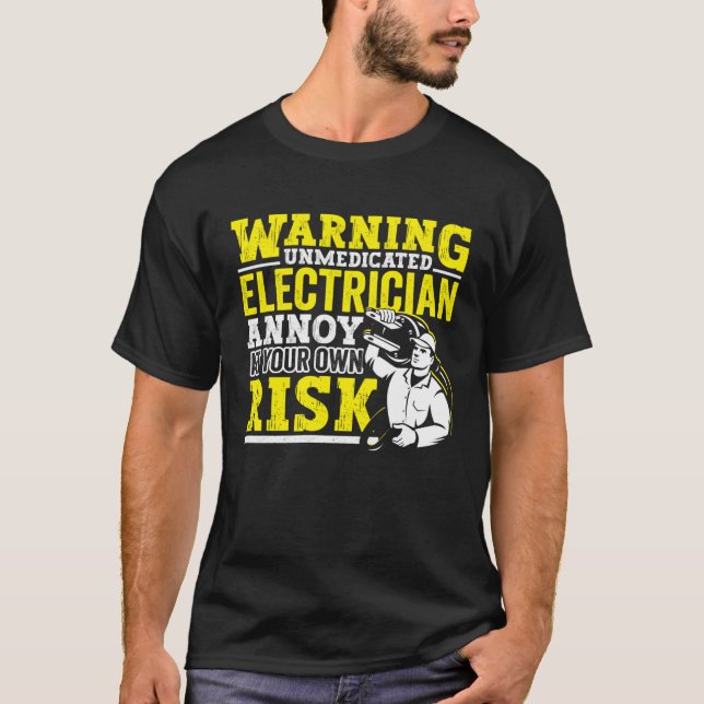 T-shirt Electrician Dad Apparel Electric Lineman for Men   (Devant)