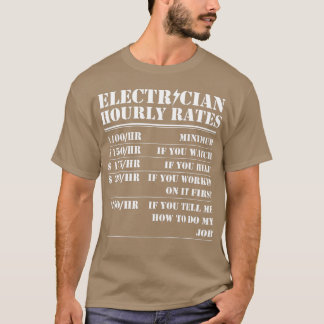 T-shirt Electrician Hourly Rate