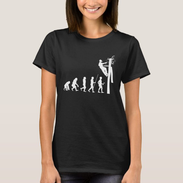 T-shirt Electrician Worker Evolution Electricity  & Worker (Devant)
