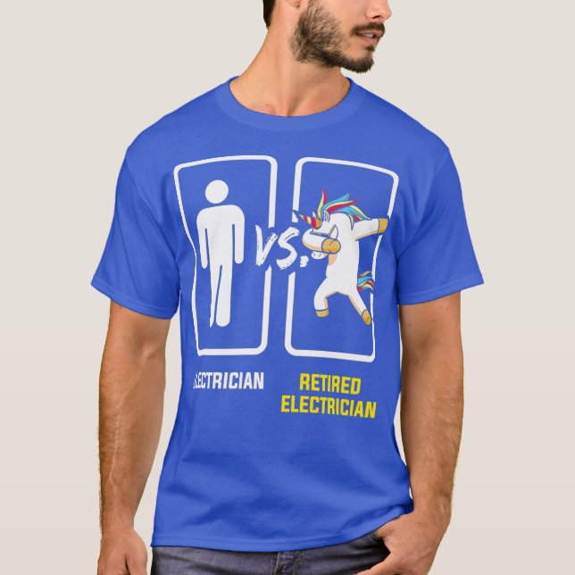 T-shirt Électricien à la retraite Régulier Drôle retraite (Devant)