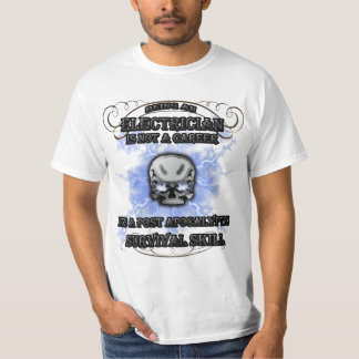 T-shirt Électricien - compétence apocalyptique de survie