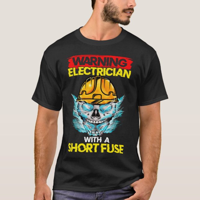 T-shirt Électricien Courte Fuse Electricielle (Devant)