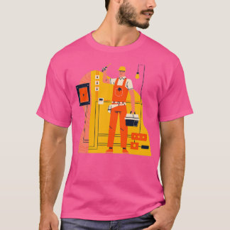 T-shirt Électricien homme