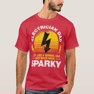 T-shirt Electricien Papa Funny Electricien Cadeau