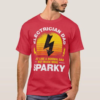 T-shirt Electricien Papa Funny Electricien Cadeau