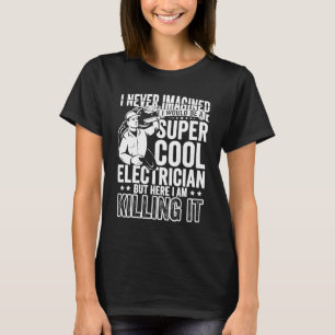 T-shirt Electricien Papa Vêtements Electrique Lin pour hom