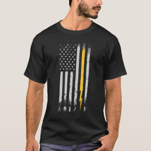 T-shirt Électricien Us Indicateur Électricien Outils