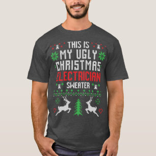 T-shirt Électricien Vilain Chandail de Noël