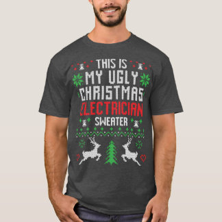 T-shirt Électricien Vilain Chandail de Noël