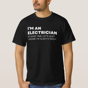 T-shirt Électriciens drôle de travail disant