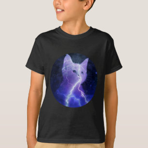 T-shirt Électricité Chat Éclair Graphique Art Chat Maman