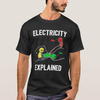 T-shirt Electricité Expliqué Ohm Volt Ampere Funny Electr