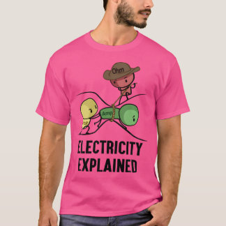 T-shirt Électricité Expliqué Physique Cadeau Nerd I enseig