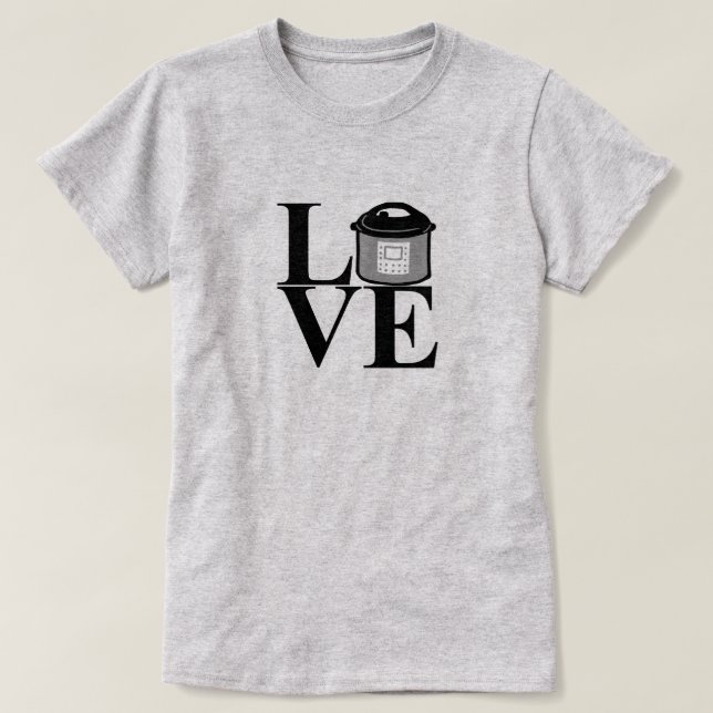 T-shirt électrique d'AMOUR d'autocuiseur (Design devant)