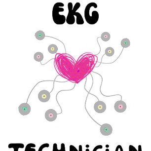 T-shirt électrocardiogramme EKG Technicien
