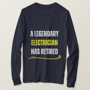 T-shirt Électronicien retraité jaune Funny texte de retrai